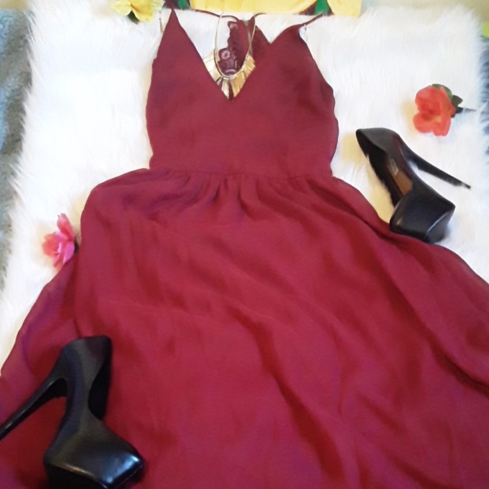 Windsor Burgundy Lace Dress